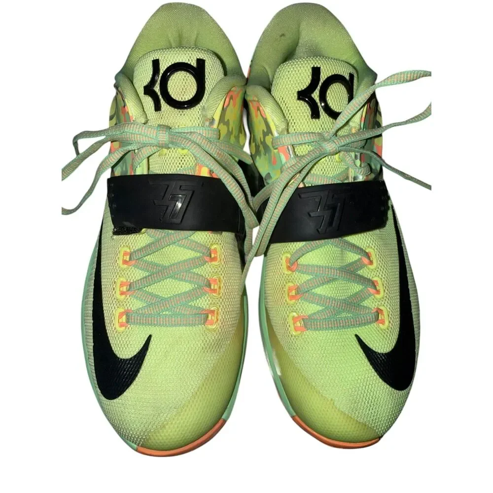Nike Zoom Kevin Durant Size 8 Easter Vapor Lime Green 7VII Easter Sneaker - Picture 2 of 10
